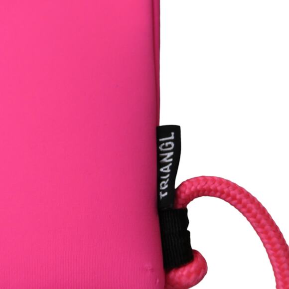 TRIANGL Hot Pink Neoprene Pullstring Backpack Sac Barbiecore - Picture 3 of 6